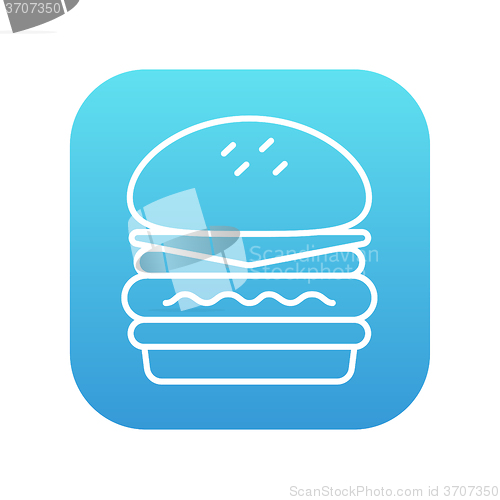 Image of Double burger line icon.