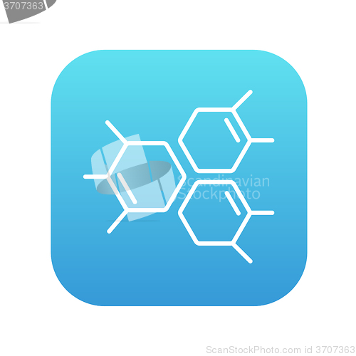 Image of Chemical formula line icon.