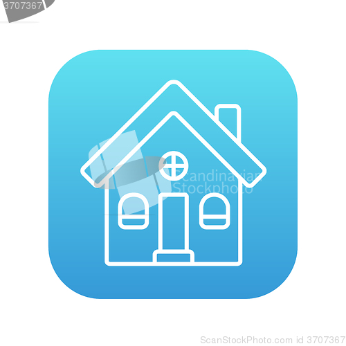 Image of Detached house line icon.