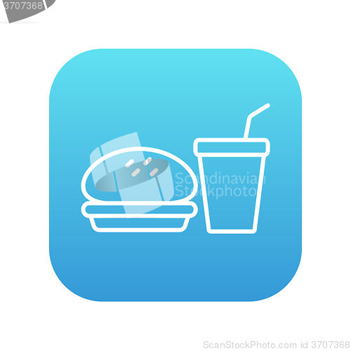 Image of Fast food meal line icon.