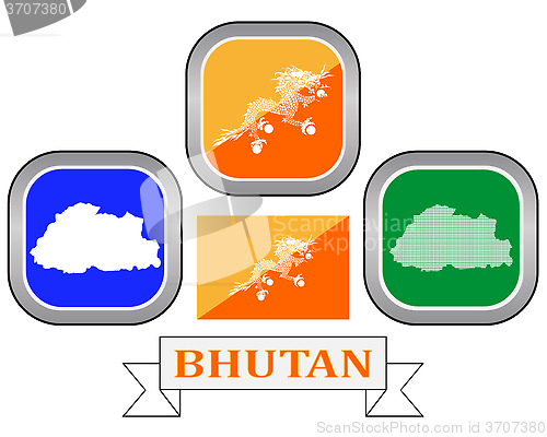 Image of map of Bhutan
