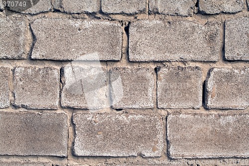 Image of old wall from a rough grey brick. background 1