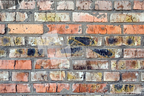 Image of old wall from a red brick. background 1