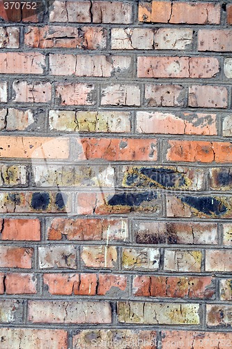 Image of old wall from a red brick. background 2