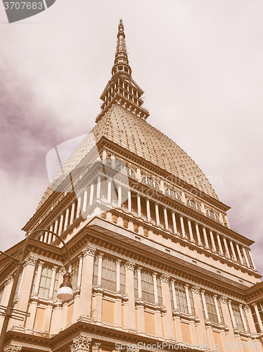 Image of Retro looking Mole Antonelliana Turin