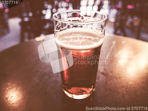 Image of Retro looking Pint of beer