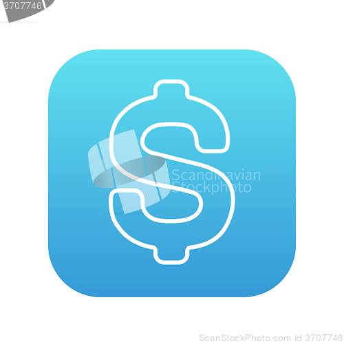 Image of Dollar symbol line icon.