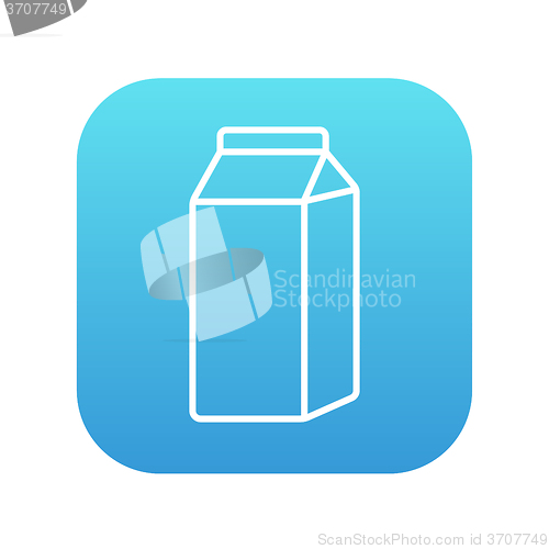 Image of Packaged dairy product line icon.