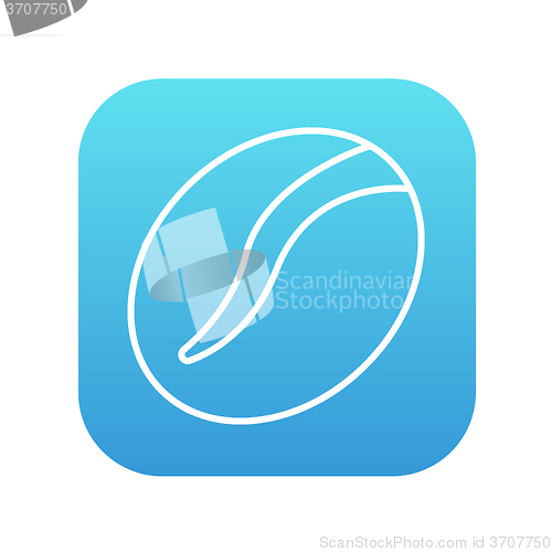 Image of Coffee bean line icon.