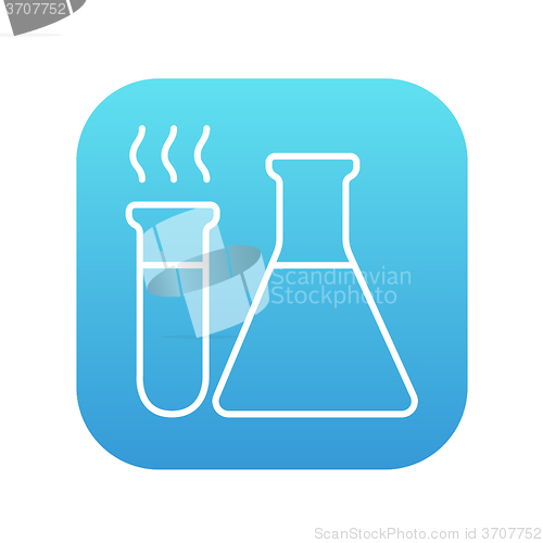 Image of Laboratory equipment line icon.