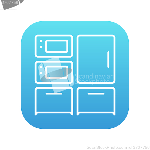 Image of Household appliances line icon.