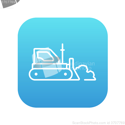 Image of Bulldozer line icon.