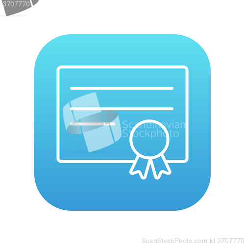 Image of Certificate line icon.