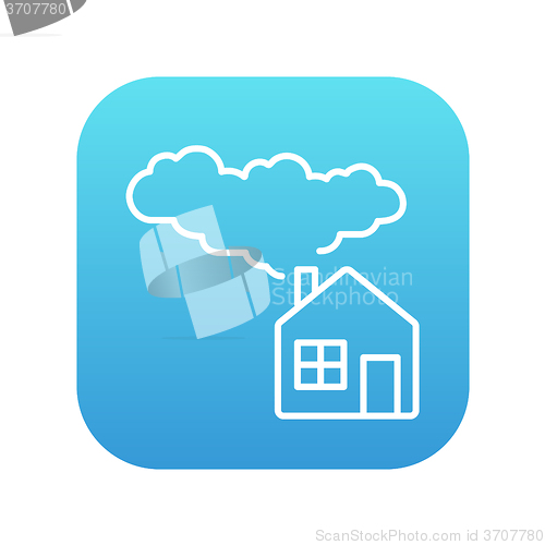 Image of Save energy house line icon.