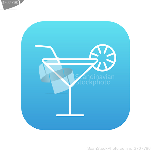 Image of Cocktail glass line icon.