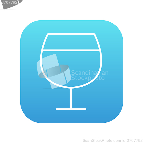 Image of Glass of wine line icon.