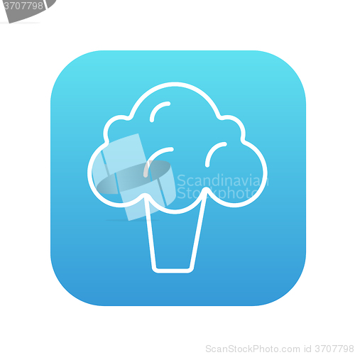 Image of Broccoli line icon.