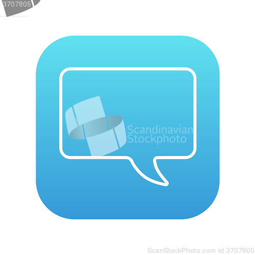 Image of Empty speech bubble line icon.