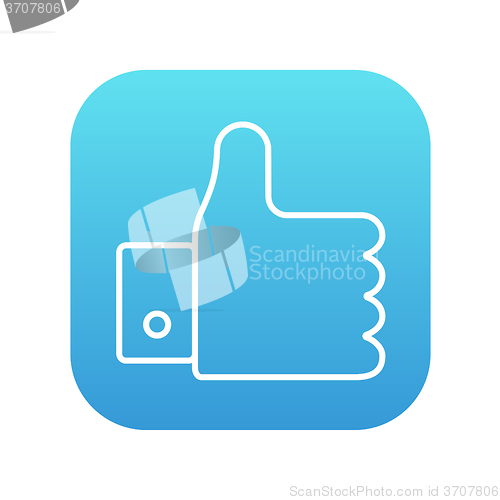 Image of Thumb up line icon.