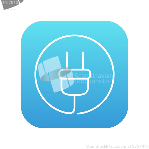 Image of Plug line icon.