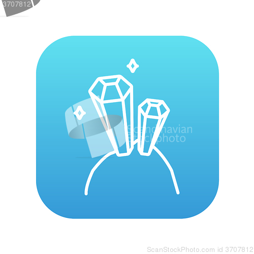 Image of Gemstones line icon.