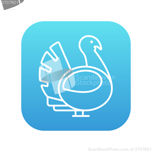 Image of Turkey line icon.