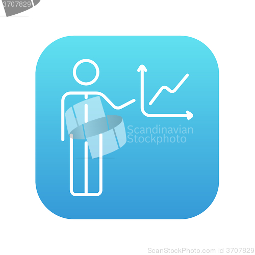 Image of Business report line icon.
