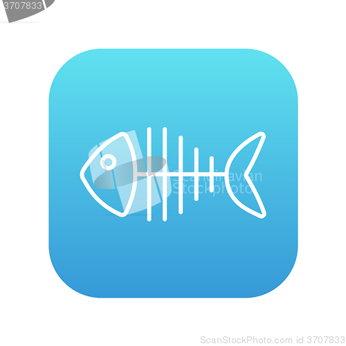 Image of Fish skeleton line icon.