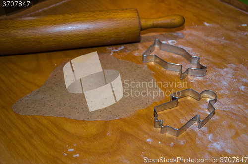 Image of Baking gingerbread on a baking board