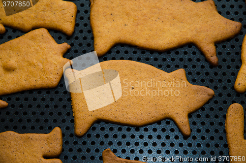 Image of Gingerbread pig figure