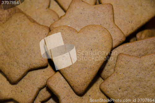 Image of Heart shaped gingerbread