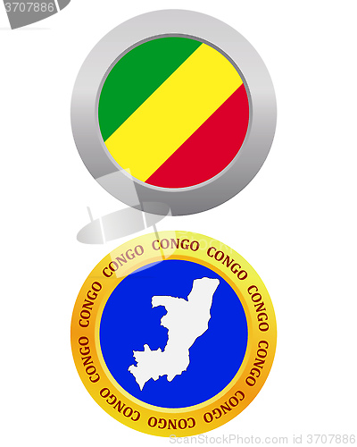 Image of button as a symbol CONGO