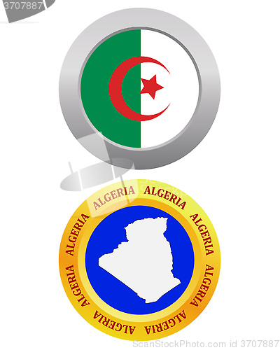 Image of button as a symbol  ALGERIA