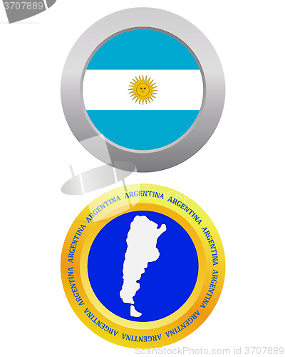 Image of button as a symbol  ARGENTINA