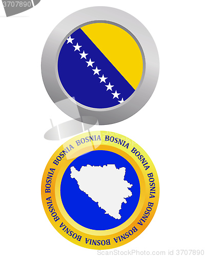 Image of button as a symbol  Bosnia