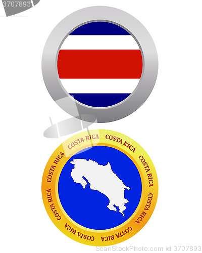 Image of button as a symbol  COSTA RICA