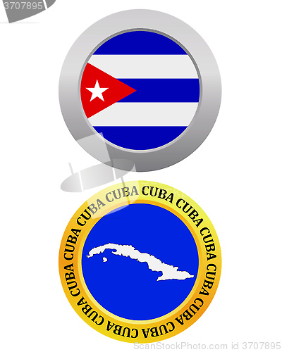 Image of button as a symbol  CUBA