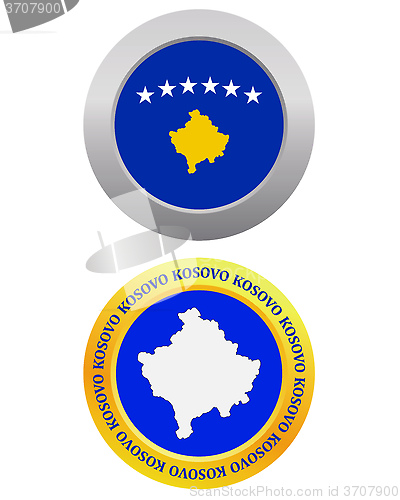 Image of button as a symbol  KOSOVO