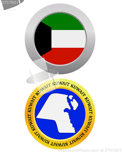 Image of button as a symbol  KUWAIT