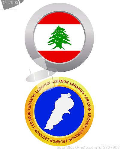 Image of button as a symbol  LEBANON