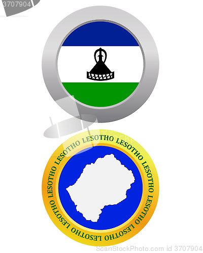Image of button as a symbol  LESOTHO