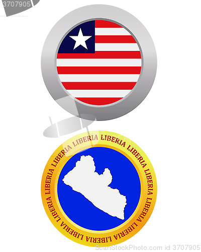 Image of button as a symbol  LIBERIA