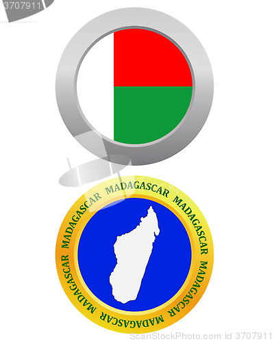 Image of button as a symbol  MADAGASCAR