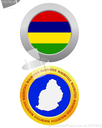 Image of button as a symbol  MAURITIUS