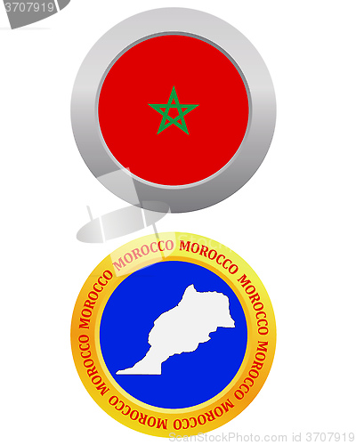 Image of button as a symbol  MOROCCO