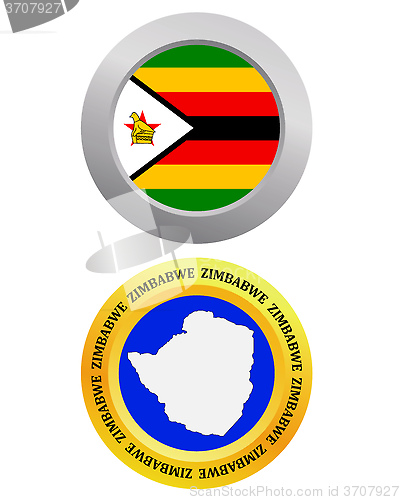 Image of button as a symbol  ZIMBABWE