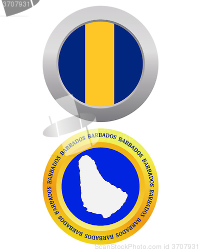 Image of button as a symbol BARBADOS