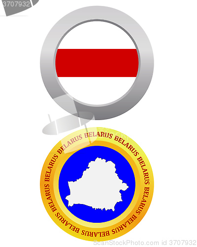 Image of button as a symbol BELARUS