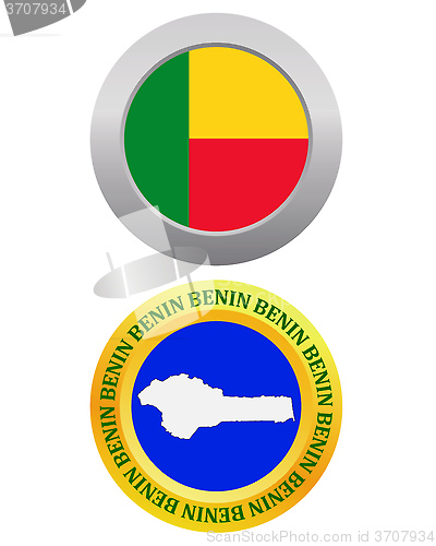 Image of button as a symbol BENIN