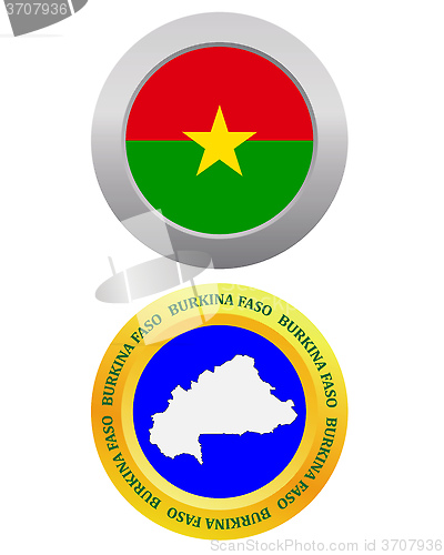 Image of button as a symbol BURKINA FASO